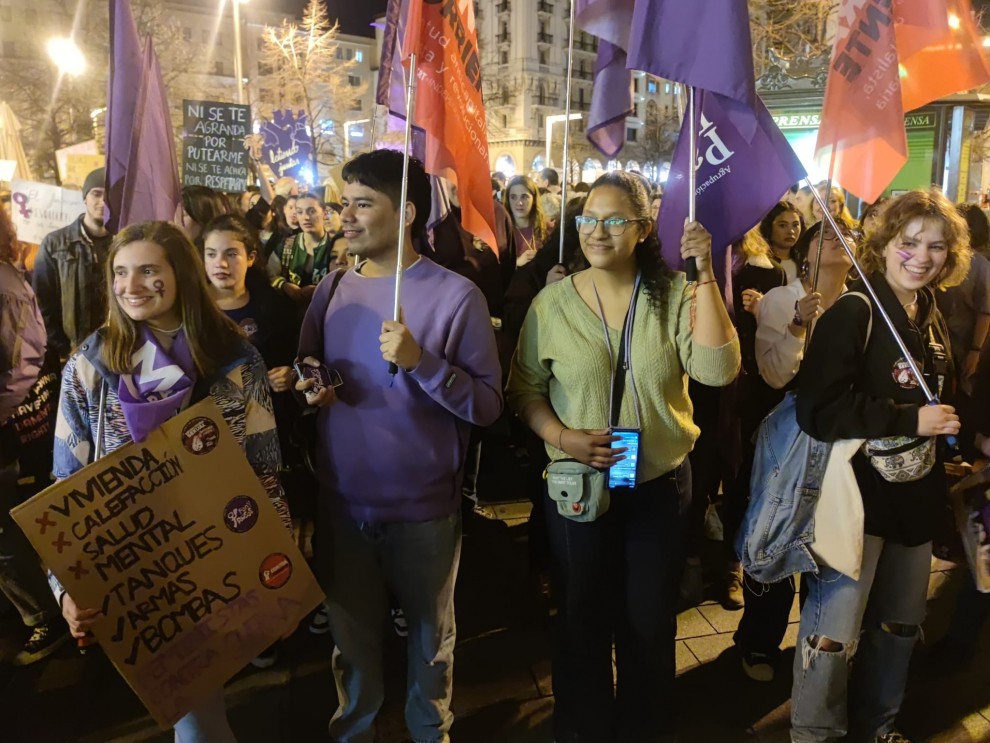 Manifestación en Zaragoza por el 8M Día Internacional de la Mujer