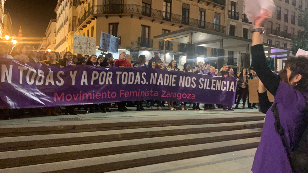 Manifestación en Zaragoza por el 8M Día Internacional de la Mujer