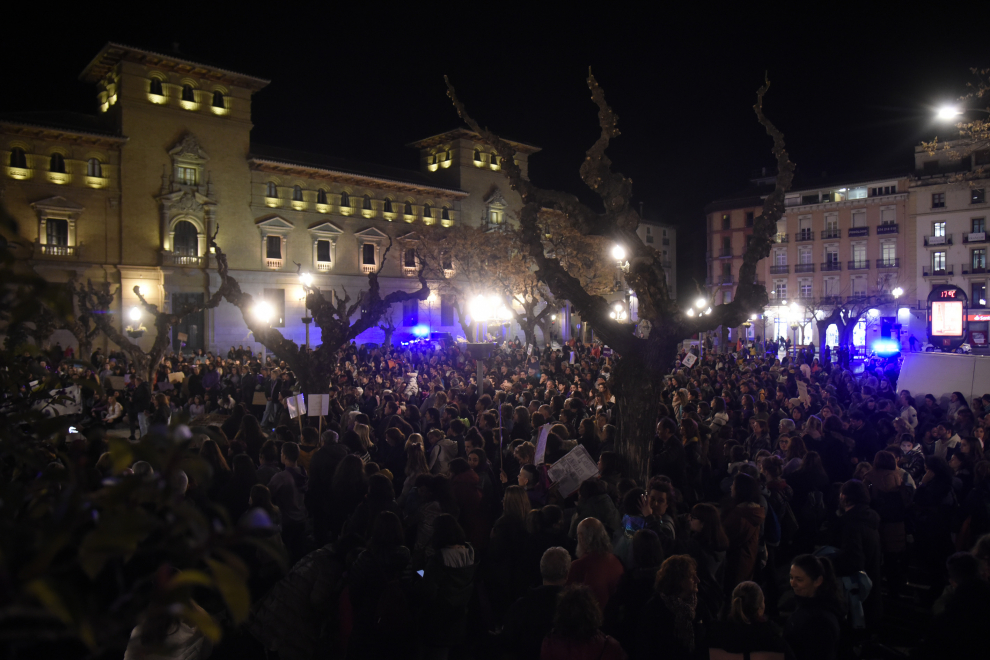 Manifestación por el 8M, Día de la Mujer, en Huesca