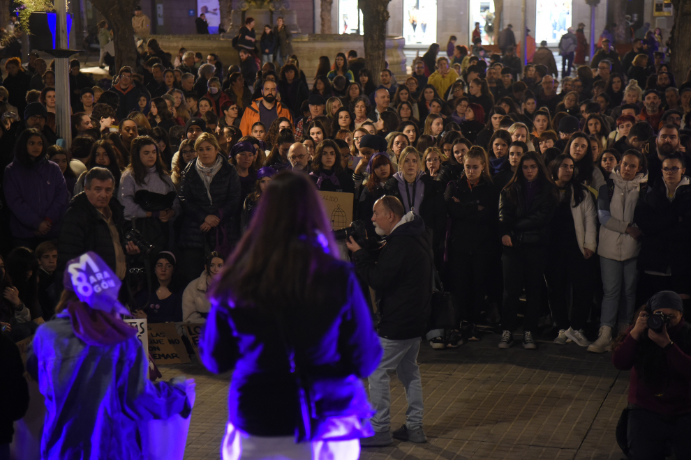 Manifestación por el 8M, Día de la Mujer, en Huesca