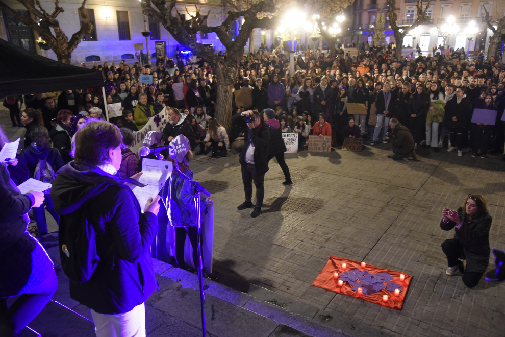 Manifestación por el 8M, Día de la Mujer, en Huesca