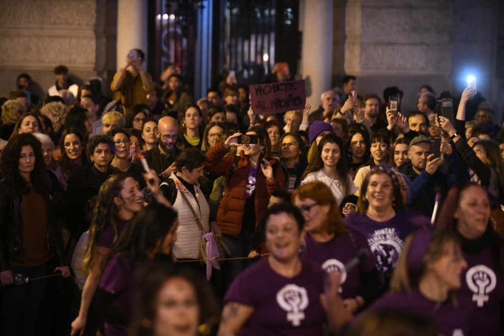 Manifestación por el 8M, Día de la Mujer, en Zaragoza