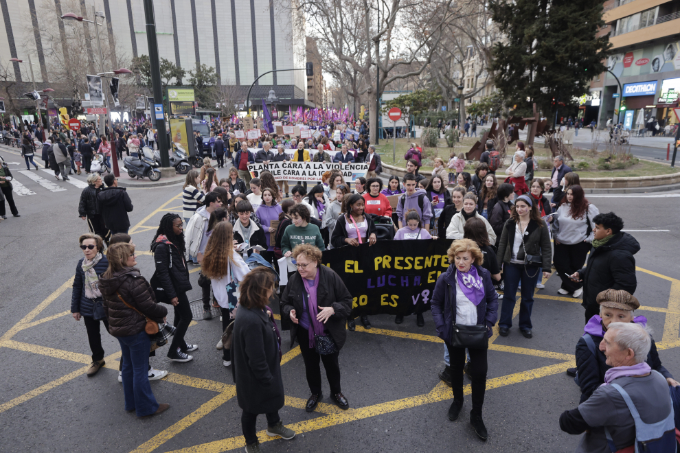 Manifestación por el 8M en Zaragoza
