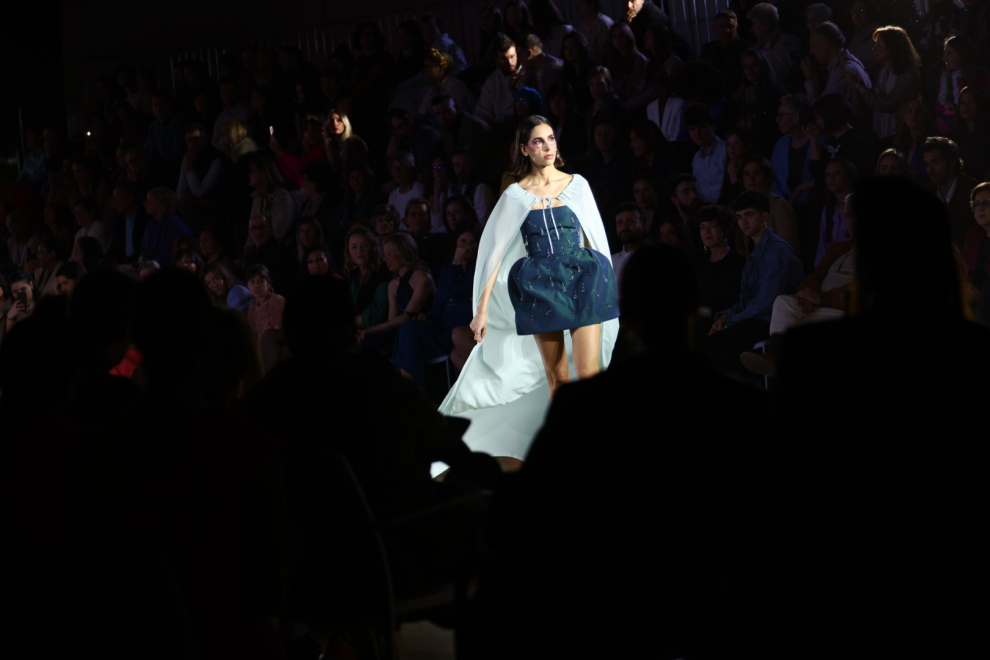 Foto del desfile y concurso de jóvenes diseñadores dentro de la Aragón Fashion Week, en el Palacio de Congresos de Zaragoza