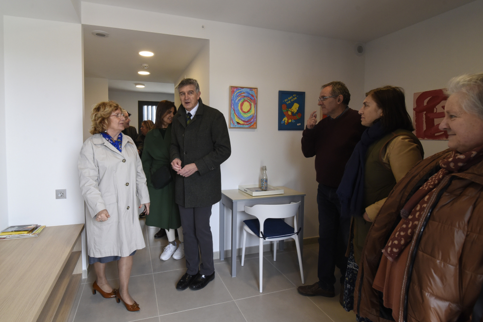 Inauguación de las nuevas viviendas individuales de Valentia para discapacitados intelectuales con trastornos conductuales en el Centro Manuel Artero de Huesca.