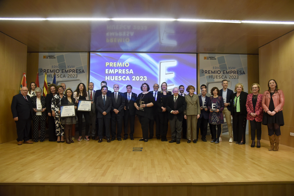 Fribin ha recibido este año la máxima distinción del empresariado aragonés en una cita en la que también se ha reconocido al resto de finalistas.