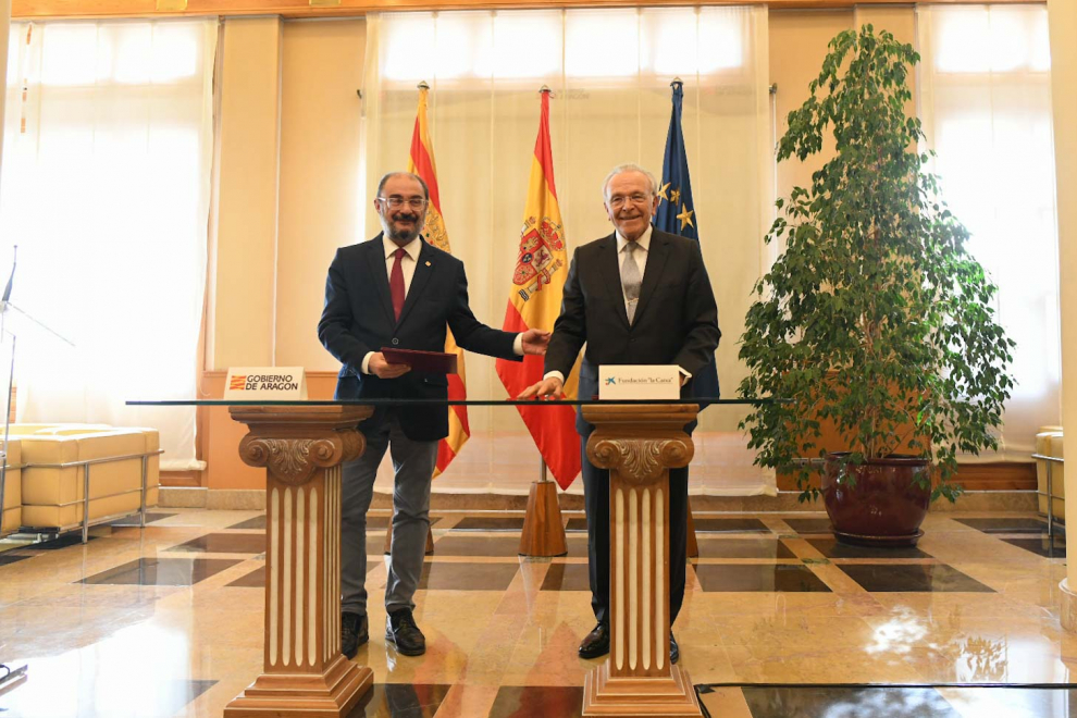 Acuerdo de la Fundación La Caixa y el Gobierno de Aragón
