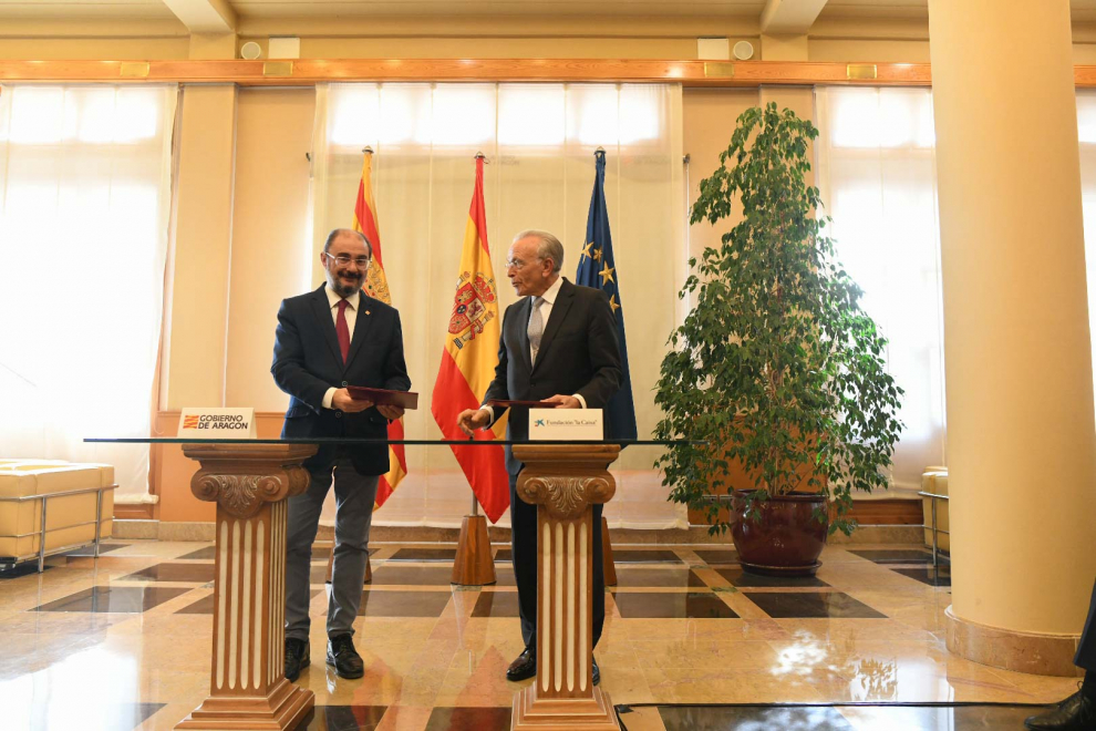 Acuerdo de la Fundación La Caixa y el Gobierno de Aragón