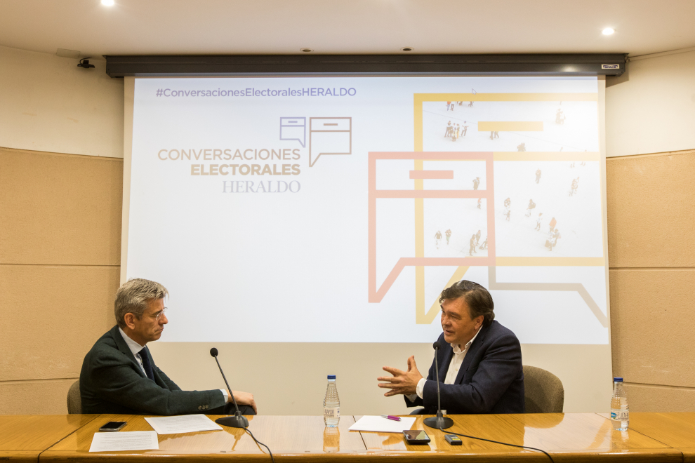 Conversaciones electorales HERALDO: Tomás Guitarte, en la Cámara de Comercio de Teruel