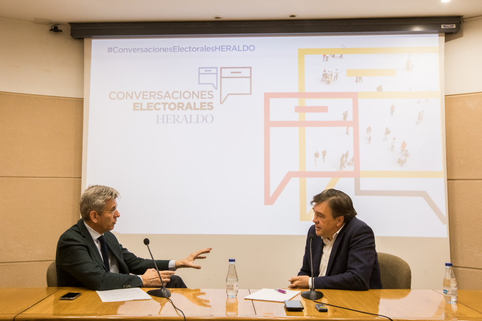 Conversaciones electorales HERALDO: Tomás Guitarte, en la Cámara de Comercio de Teruel