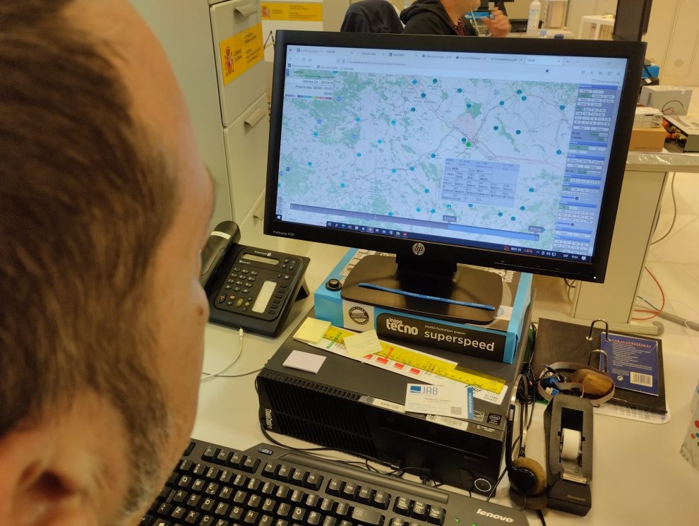 Labores de análisis y vigilancia de los datos en AEMET Aragón.