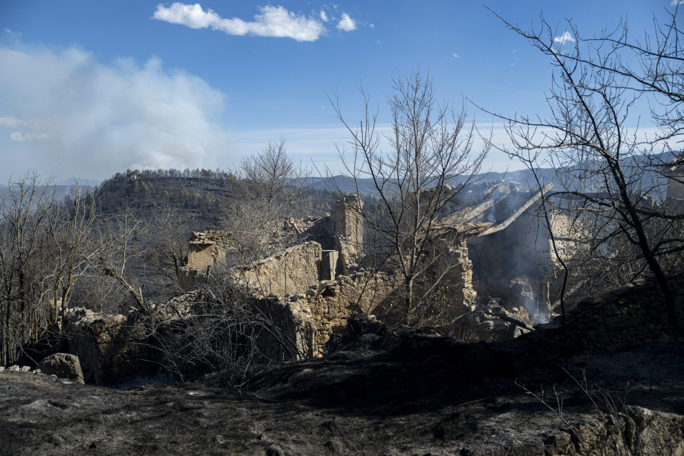 Terreno calcinado en San Agustín (Teruel).