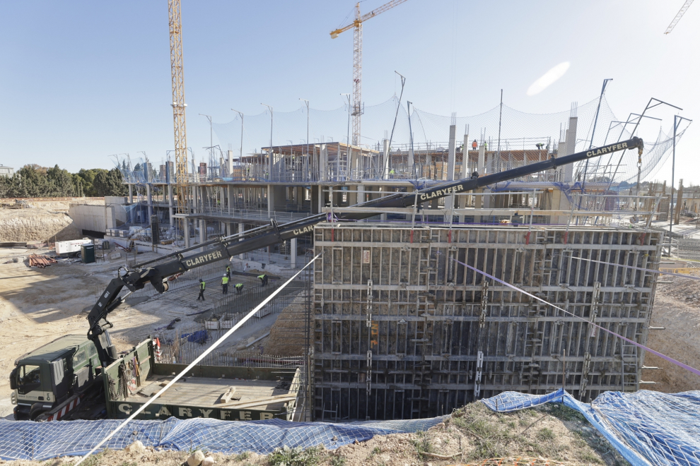 Fotos de las obras de construcción del futuro Hospital Quirónsalud Zaragoza