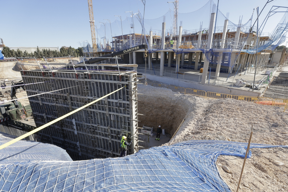 Fotos de las obras de construcción del futuro Hospital Quirónsalud Zaragoza