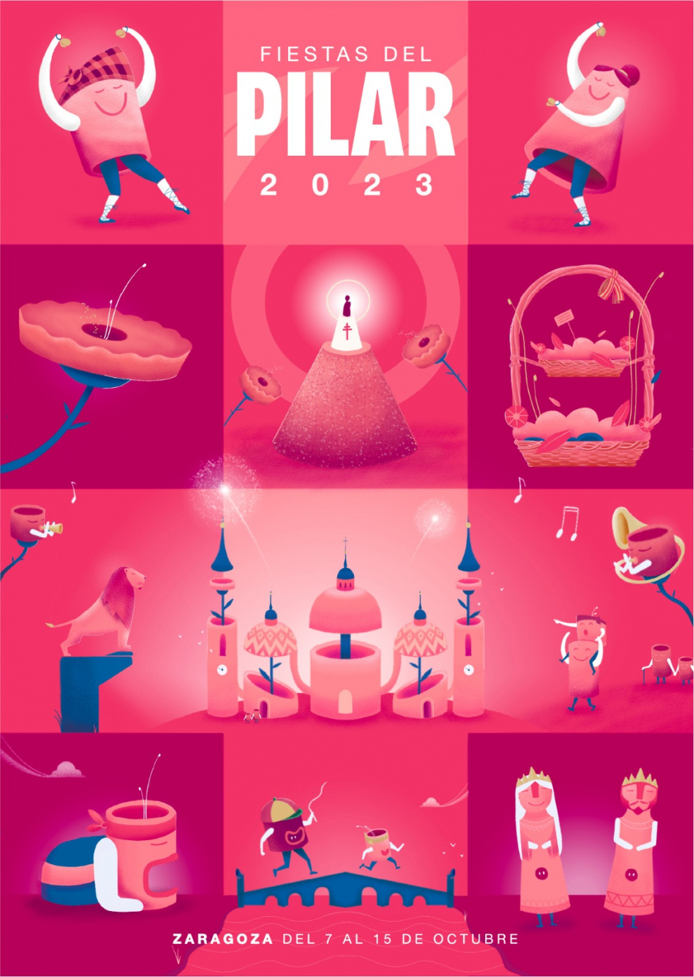 Áccesit del cartel de las Fiestas del Pilar 2023: Daniel Martín Gutiérrez con "Somos Patrimonio".