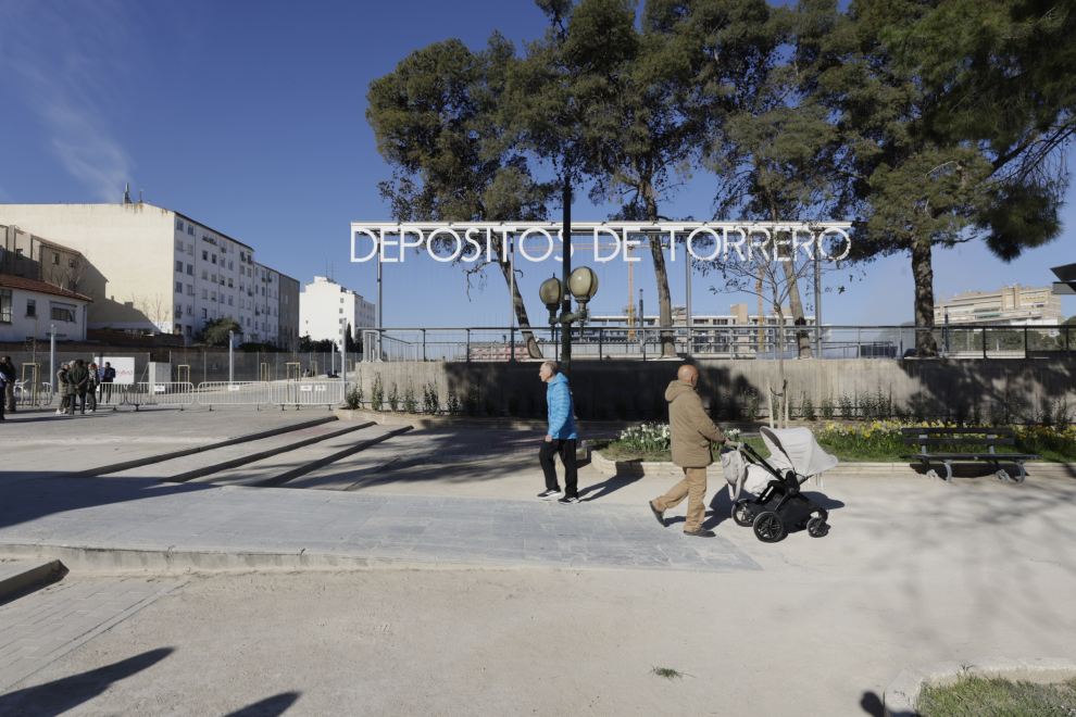Inauguración de la ampliación del parque Pignatelli en los antiguos depósitos de Torrero