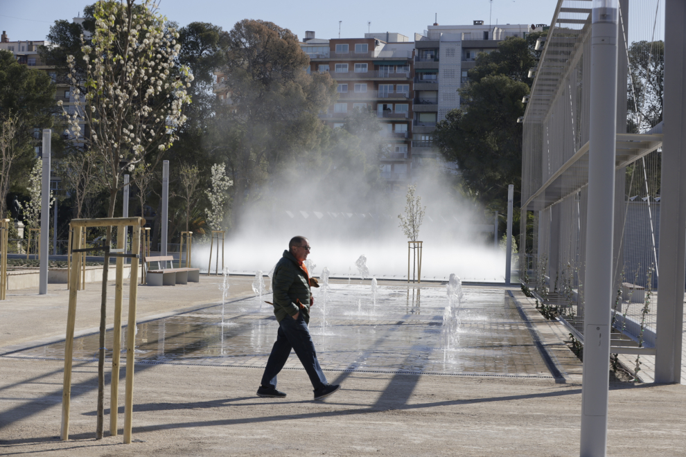 Inauguración de la ampliación del parque Pignatelli en los antiguos depósitos de Torrero