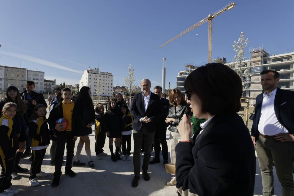 Inauguración de la ampliación del parque Pignatelli en los antiguos depósitos de Torrero
