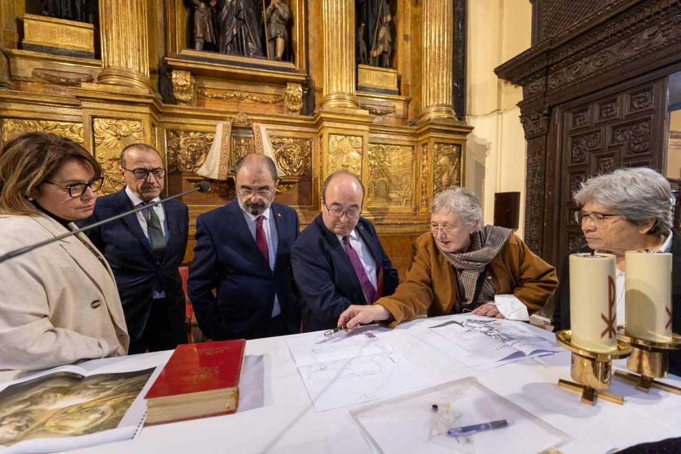 Miquel Iceta y Javier Lambán se han reunido en la capital aragonesa para firmar un acuerdo de colaboración