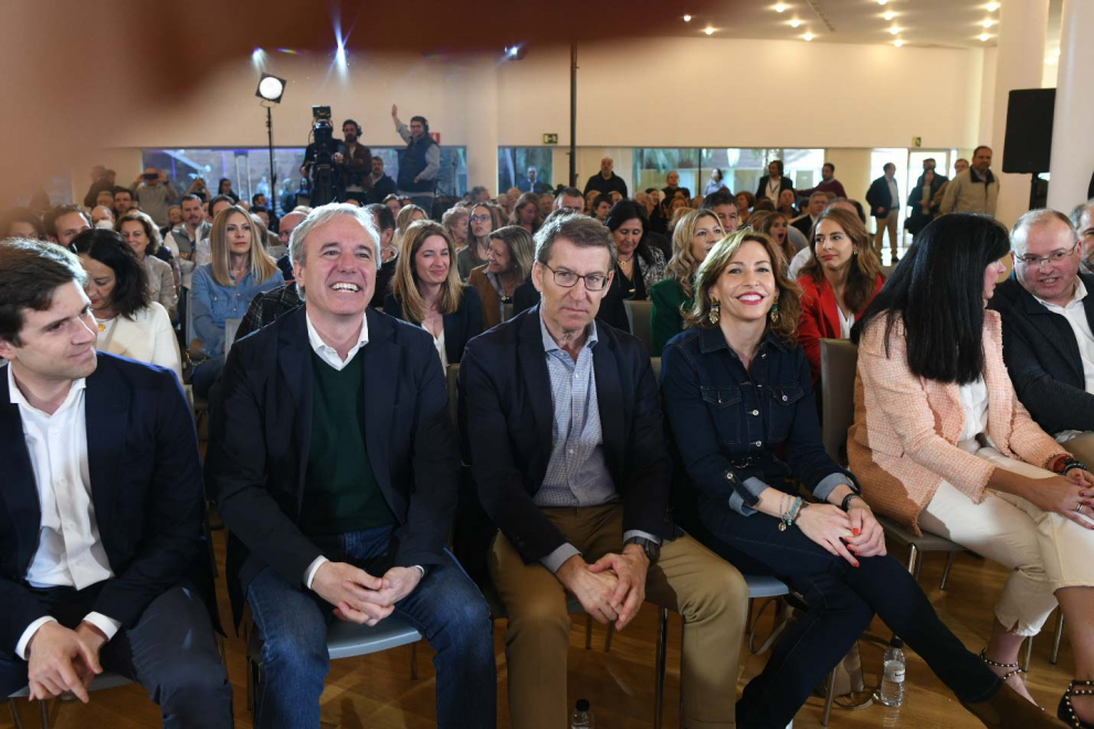 Acto del PP: Feijóo celebra en Zaragoza su aniversario al frente del PP con la entrega de carnés a nuevos afiliados