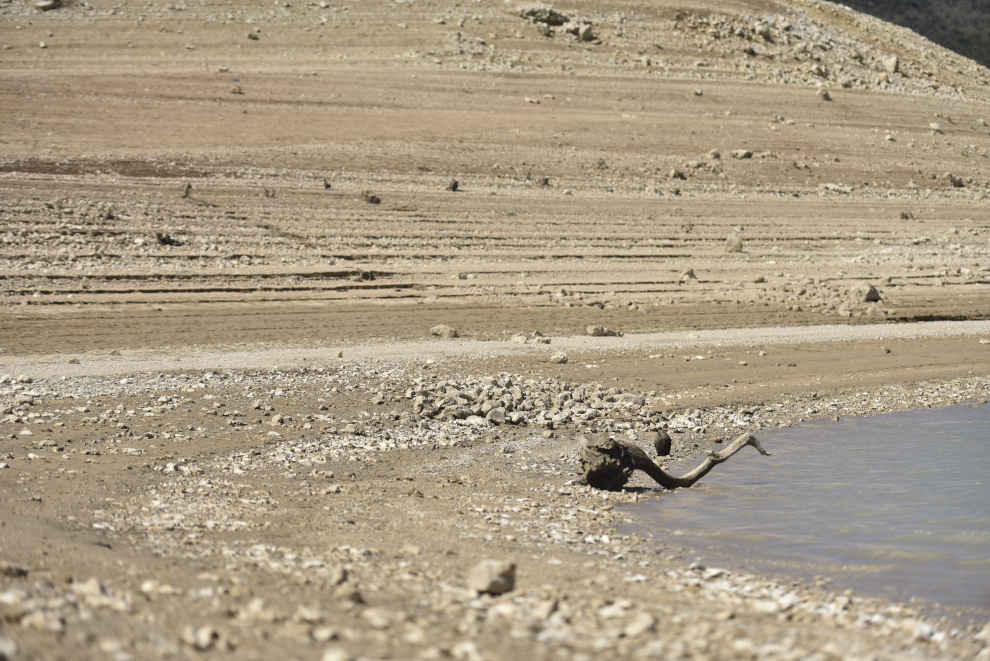 Canelles, en el río Noguera-Ribagorzana, se encuentra al 20% de su capacidad, sin posibilidad de su uso para la navegación.