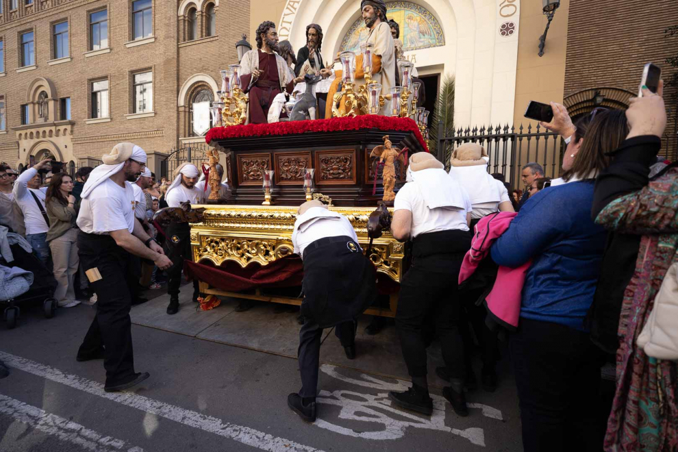 Procesión titular de la Eucaristía en Zaragoza.
