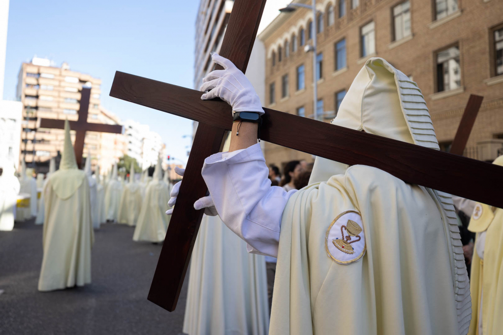 Procesión titular de la Eucaristía en Zaragoza.