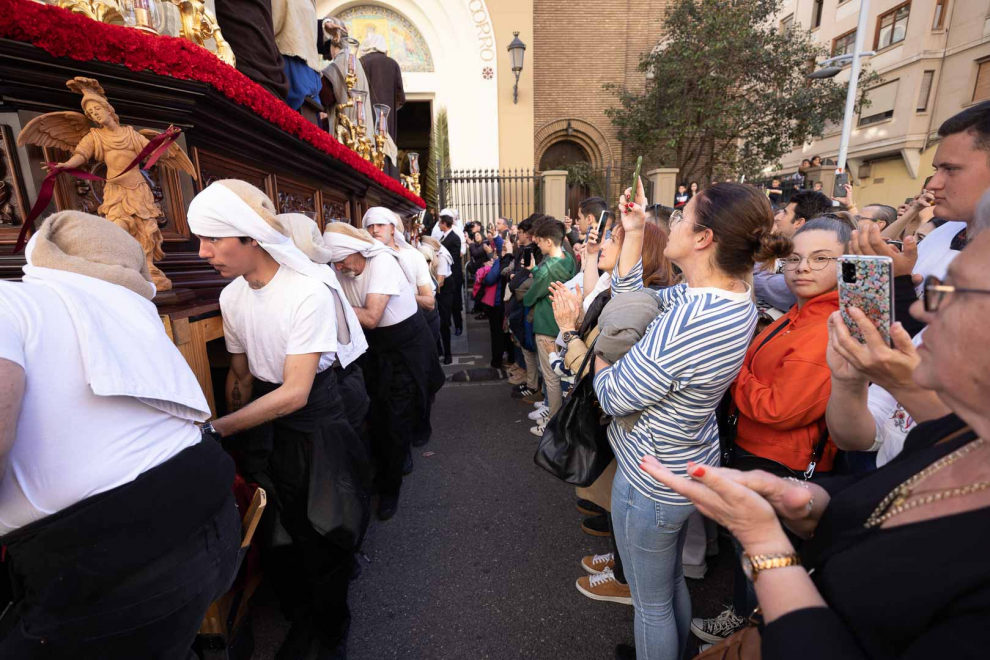 Procesión titular de la Eucaristía en Zaragoza.