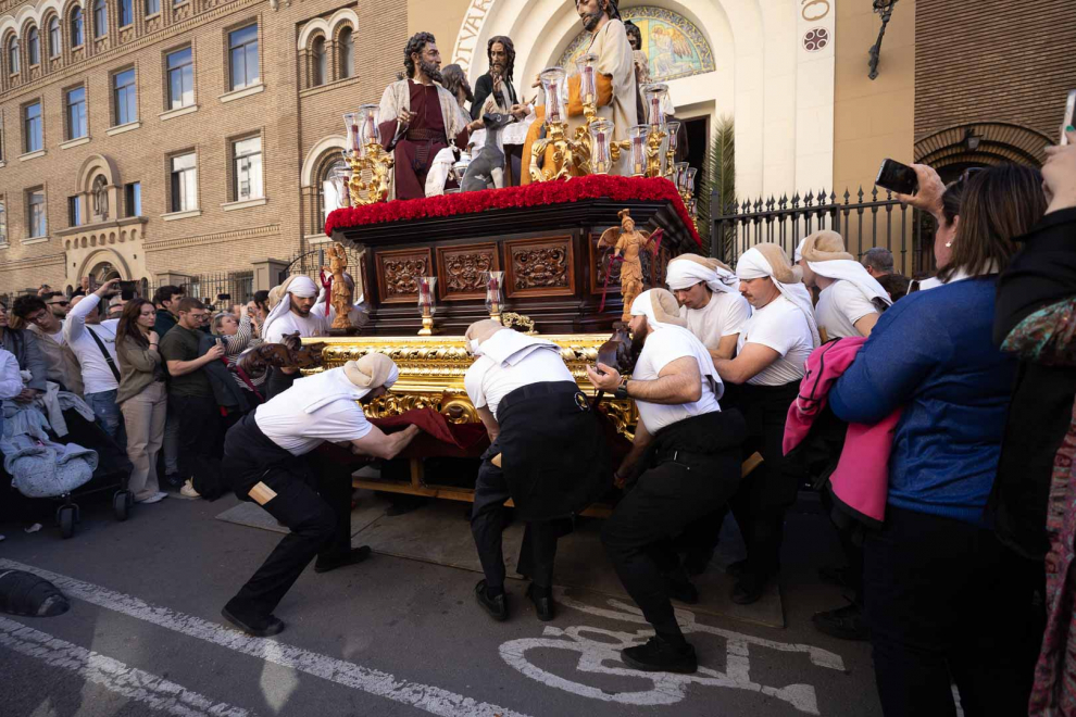 Procesión titular de la Eucaristía en Zaragoza.