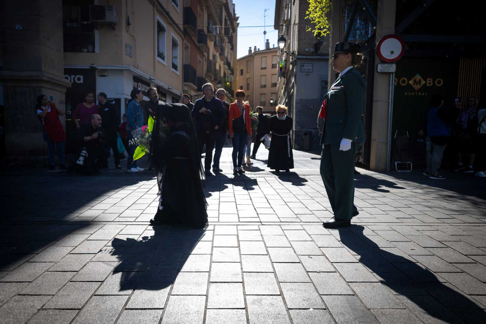 Fotos de la procesión de las Esclavas el Sábado Santo en Zaragoza