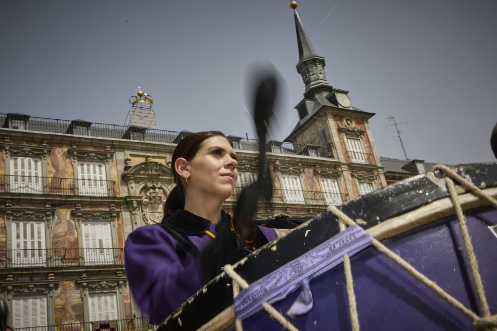 Los tambores de Semana Santa hermanan Zaragoza y Madrid