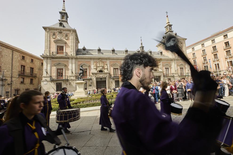 Los tambores de Semana Santa hermanan Zaragoza y Madrid