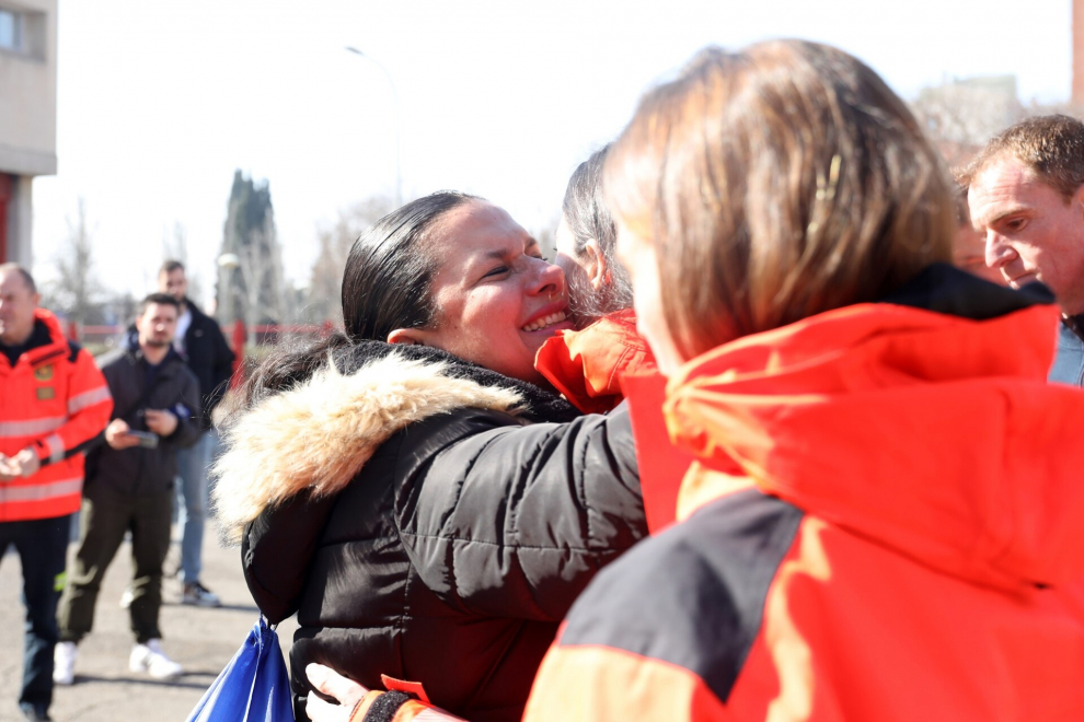 [[[HA ARCHIVO]]] Id: 2023-480869  Fecha: 16/02/2023 Propietario: Colaboradores Aragón Autor: LOSADA, RUBÉN descri: Encuentro Bomberos desplazados a Turquía con turcos residentes en Zaragoza _ 16-02-2023 _ Foto_ Rubén
