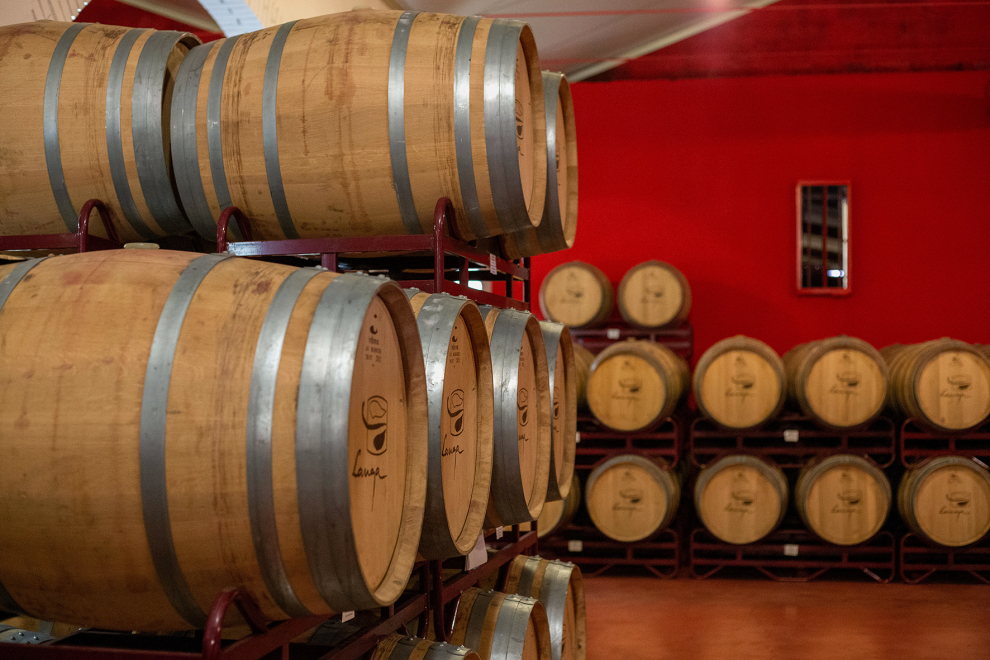 Cubas de vinos en las instalaciones de Bodegas Langa.