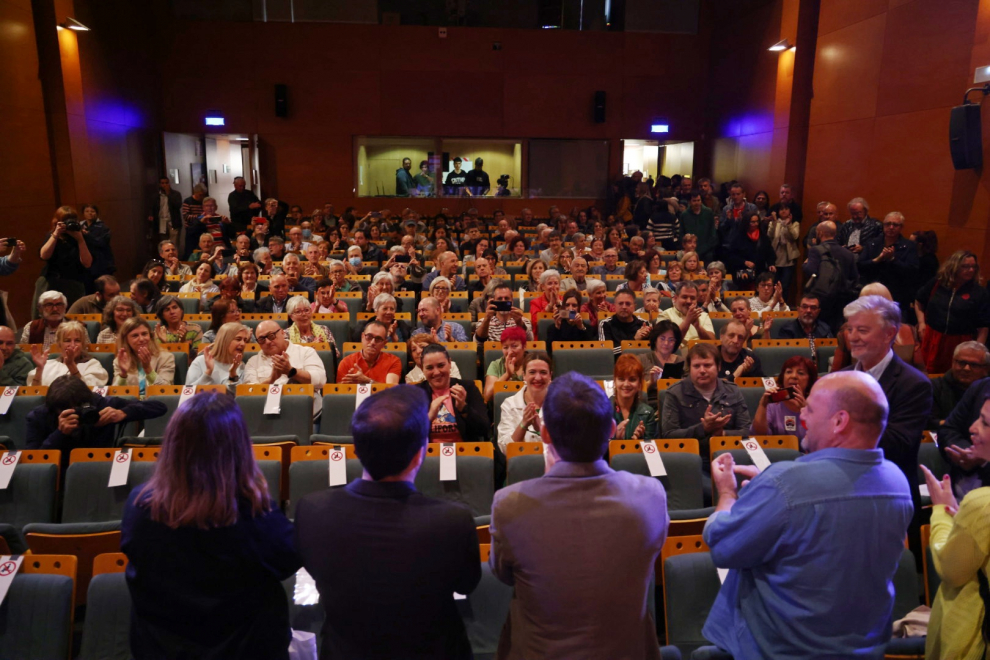 El ministro Alberto Garzón participa en el cierre de precampaña electoral de IU en Zaragoza