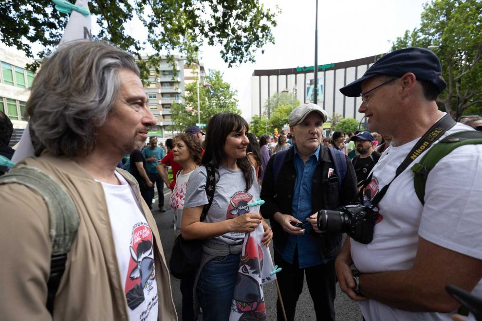 Manifestación en Zaragoza para defender la paralización del proyecto de Canal Roya.