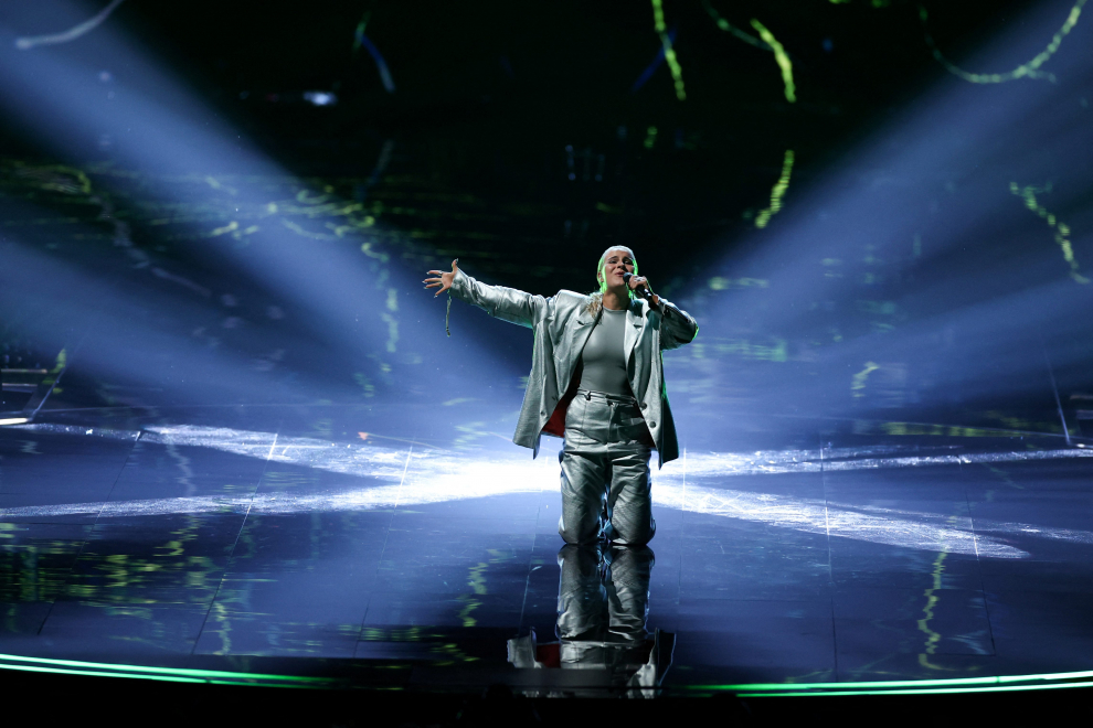 Andrew Lambrou from Cyprus performs during the second semi-final of the 2023 Eurovision Song Contest in Liverpool, Britain, May 11, 2023. REUTERS/Phil Noble MUSIC-EUROVISION/