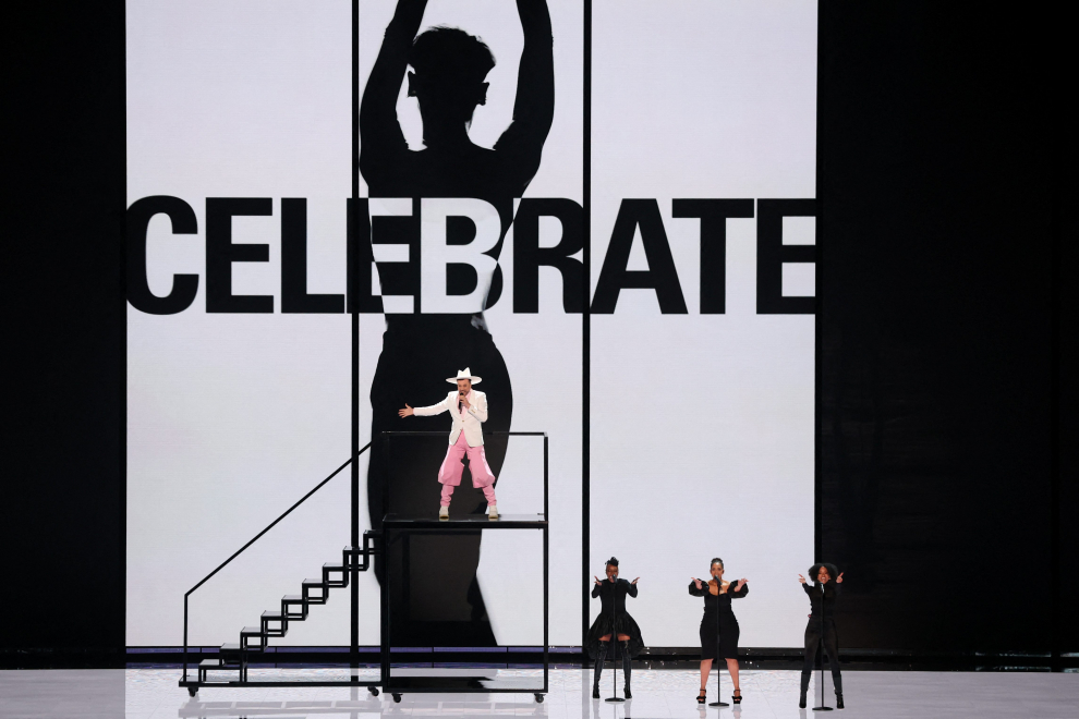Gustaph from Belgium performs during the second semi-final of the 2023 Eurovision Song Contest in Liverpool, Britain, May 11, 2023. REUTERS/Phil Noble MUSIC-EUROVISION/