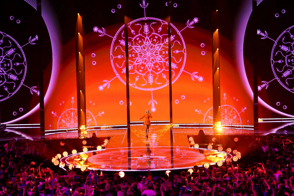 Monika Linkyte from Lithuania performs during the second semi-final of the 2023 Eurovision Song Contest in Liverpool, Britain, May 11, 2023. REUTERS/Phil Noble MUSIC-EUROVISION/