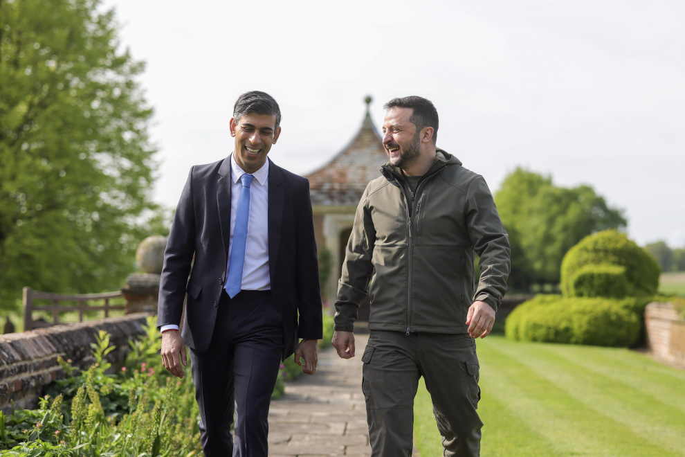 Reunión entre Zelenski y el primer ministro británico, Rishi Sunak.