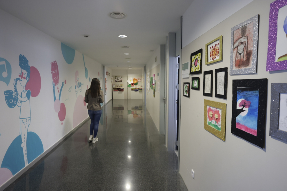 Interior del Hospital de Día de Salud Mental Infantojuvenil Parque Goya, en Zaragoza.