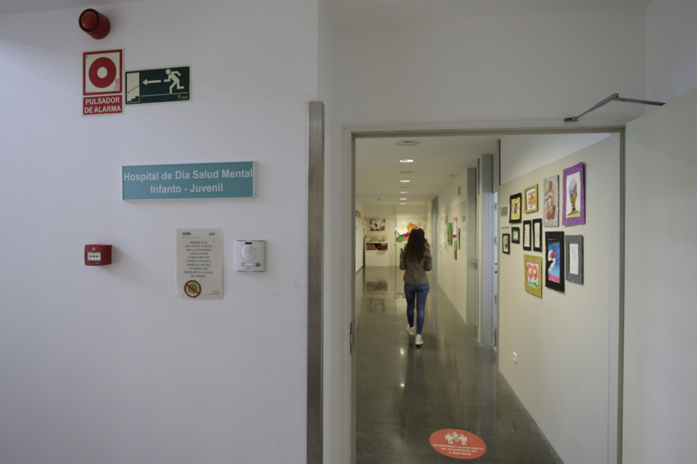 Interior del Hospital de Día de Salud Mental Infantojuvenil Parque Goya, en Zaragoza.