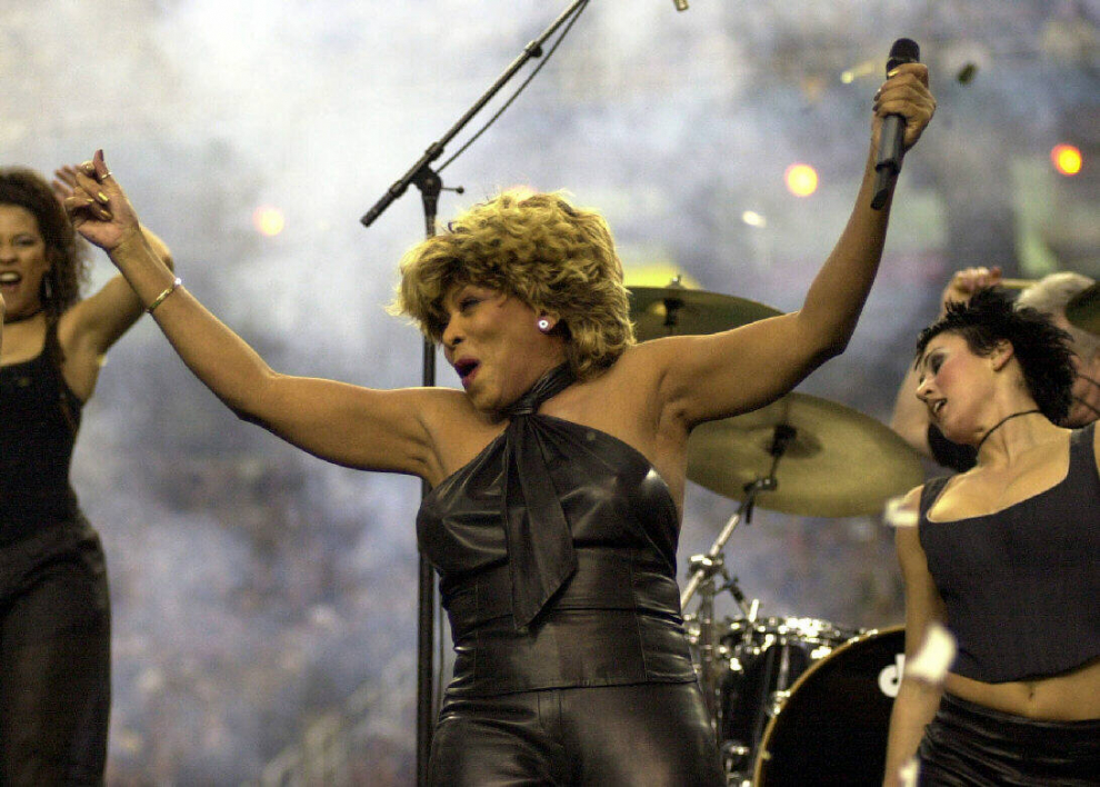 La cantante Tina Turner durante uno de sus conciertos.