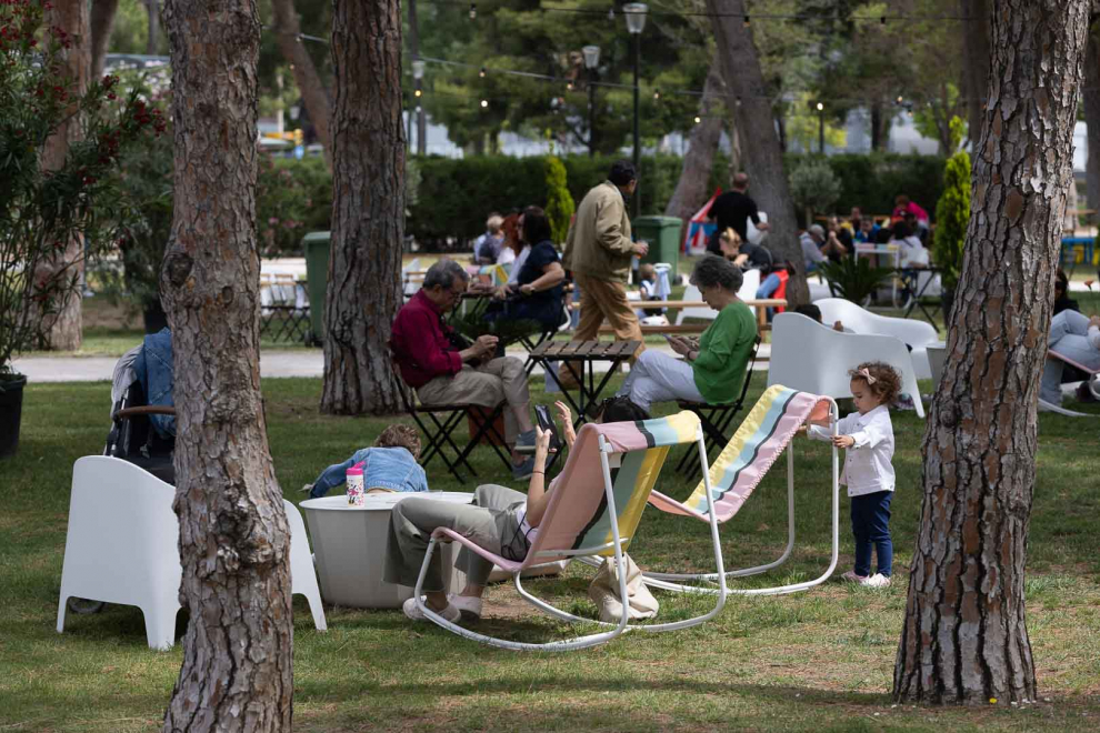 Jornada de sábado en el festival Zaragoza Florece del parque Grande José Antonio Labordeta de Zaragoza.