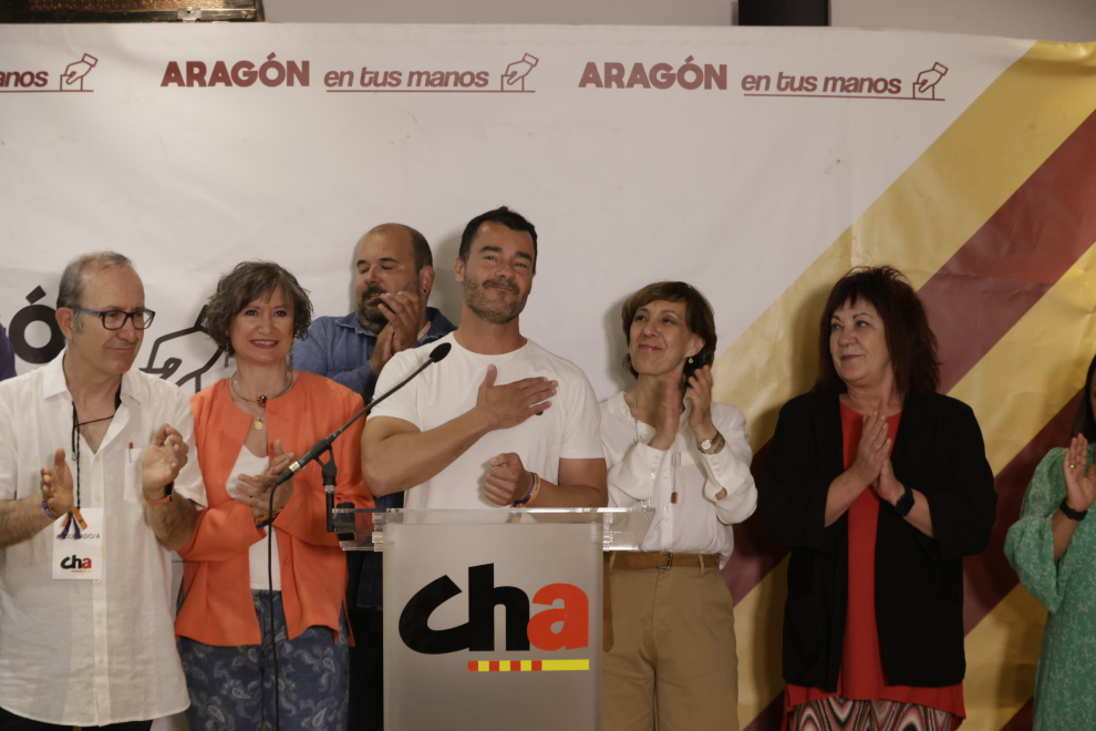 Chuaquín Bernal y José Luis Soro de CHA analizan los resultados de CHA este 28-M