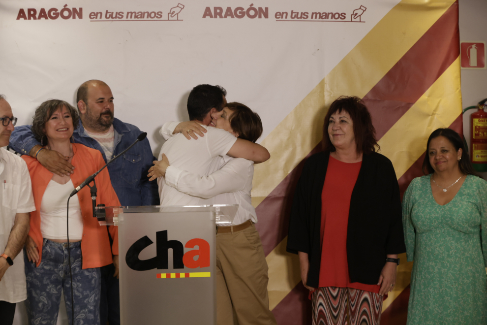 Chuaquín Bernal y José Luis Soro de CHA analizan los resultados de CHA este 28-M