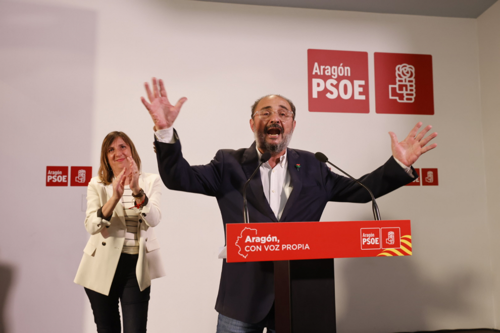 El socialista Javier Lambán acepta la derrota electoral