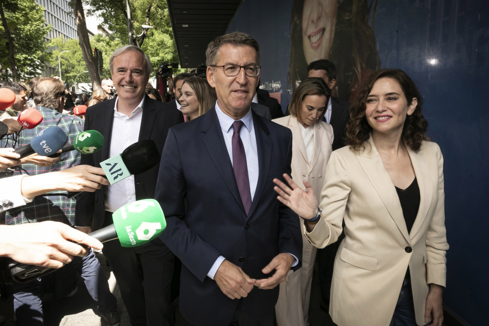 Ejecutiva PP en Madrid con la presencia aragonesa: Jorge Azcón, Natalia Chueca, Emma Buj, Luis María Beamonte, Lorena Orduna