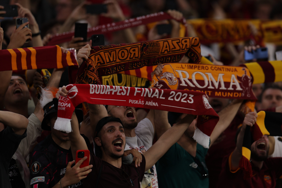 Final de la Liga Europa entre Roma y Sevilla en Budapest.