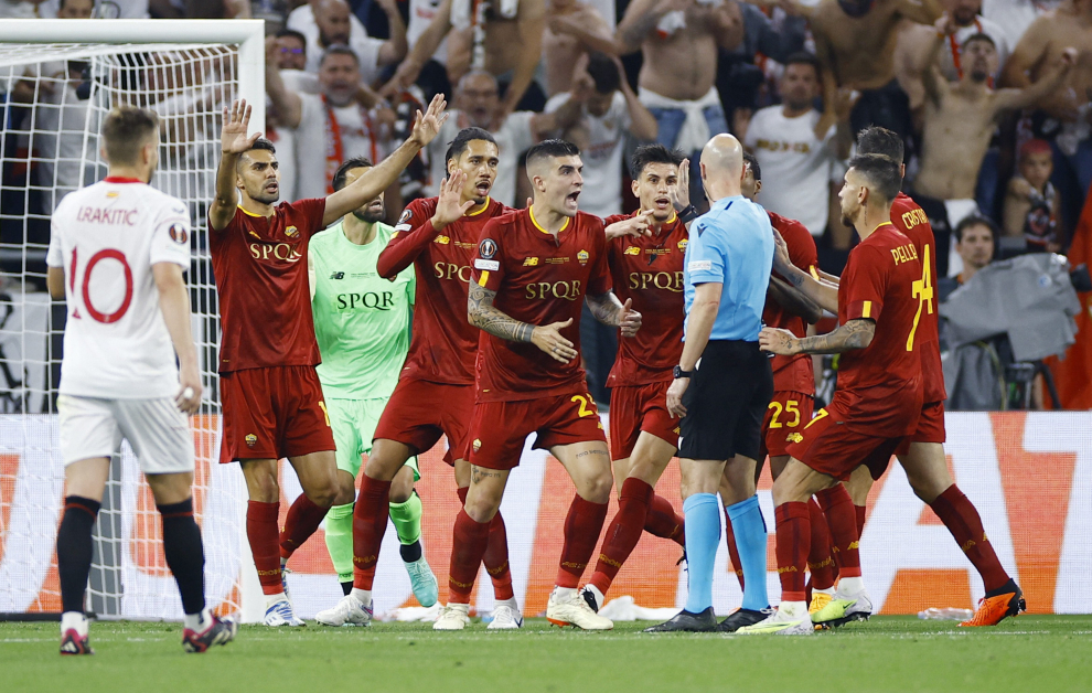 Final de la Liga Europa entre Roma y Sevilla en Budapest.
